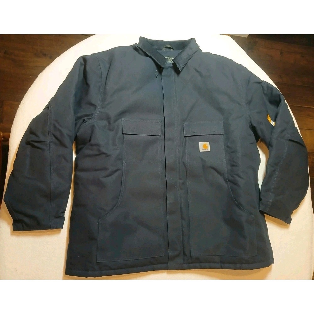 CARHARTT MEN'S LOOSE‎ FIT FIRM DUCK COAT SIZE 3XL Tall Dark Navy Model 0C0003-M